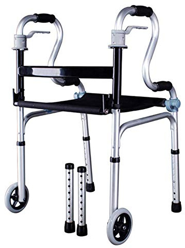 Walker, fyrhjulig rollator rollator med sits Lättvikts hopfällbar aluminiumram, passande hem Utomhus promenader Mobility Aid little surprise
