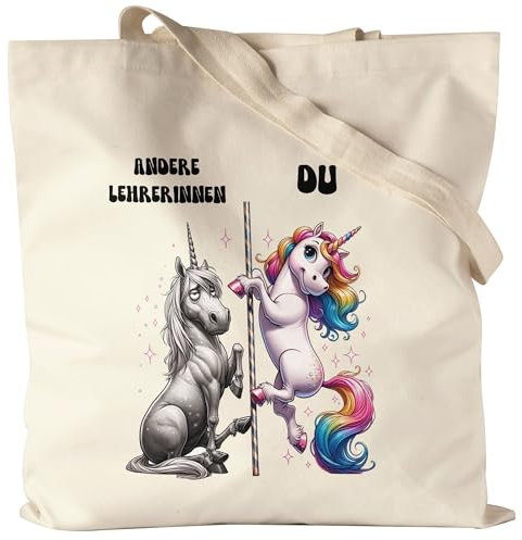 Hey!Print Andere Lehrerinnen Du Einhorn Jutebeutel Lehrerin Schule Besonderes Geschenk