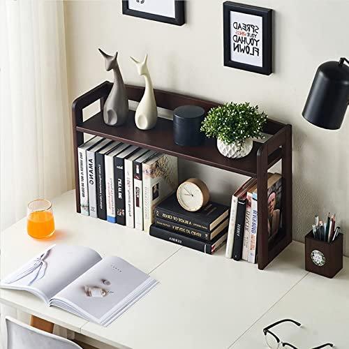 Schreibtisch-Organizer, Büro-Aufbewahrungsregal, Desktop-Aufbewahrungsregal aus massivem Holz, kleines Gummibaum-Bücherregal, kreatives Computer-Schreibtisch-Aufbewahrungsregal (Größe: 70 x 20 x