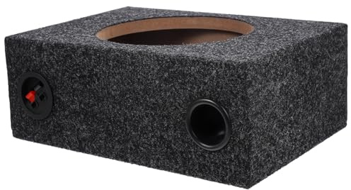 TOPPERFUN Box per Altoparlante Subwoofer Auto in Legno Nero Bassi Potenti e Facile da Usare per Installazione Audio Veicolare
