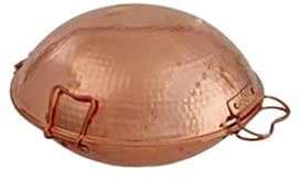Cataplana en cuivre, pour la préparation de Poissons, de viandes et de Fruits de mer, 21cm