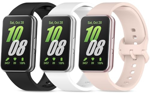 RenSheng 3 Stück Samsung Galaxy Fit 3 SM-R390 Armband, Silikonarmband Kompatibel mit Samsung Galaxy Fit 3 Sportarmband Ersatzarmband