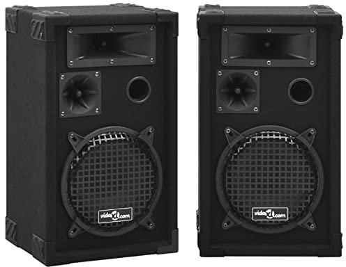 qohoio Altoparlanti da Palco HiFi Professionali Passivi 2 pz 800W Neri,Professionale Subwoofer Cassa Impianto Audio Acustico Diffusore Stereo-70100