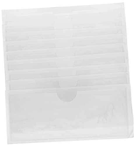 DIYEAH 10 Stück Pvc-beutel Selbstklebende Taschen Für Karteikarten Visitenkarten Und Etiketten Für Den Einsatz Im Büro