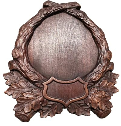 Scudo per trofei in legno massello di faggio per trofei da caccia, corna come cinghiale, cervo, capra (palissandro)