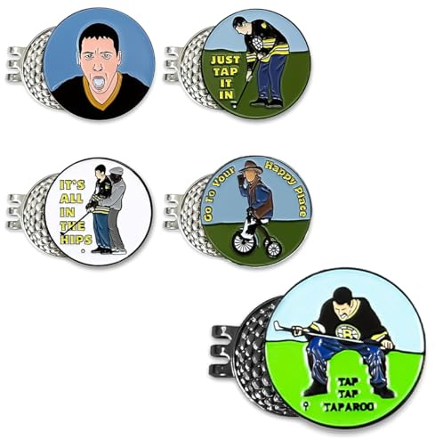 Laroal 5 Stück Golfhut-Clip-Marker mit magnetischem Ball, Golfball-Marker-Clip, lustiges magnetisches Ballmarker-Zubehör für Golfhandschuhe, Hüte, Taschen, Kappen, Visier, Gürtel, Tasche, Lot