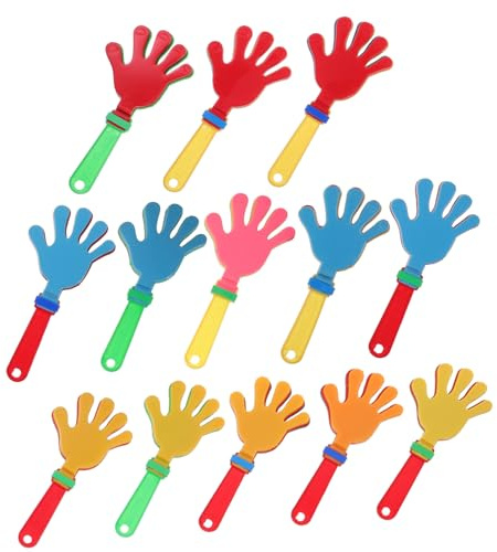 Alipis Lot de 24 Claquettes Applaudisseurs 19 Cm Plastique Abs Coloré Bruit Festif Léger Garçon Et Filles Et Adultes pour Fêtes Événements Sportifs Supporters
