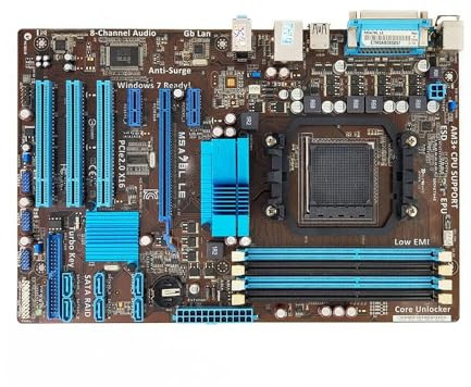 QWEOWW Carte mère Carte mère d'origine for Ordinateur de Bureau Fit for ASUS M5A78L Le, AMD 760G, Socket AM3+, DDR3 32 Go, SATA2, USB 2.0, ATX