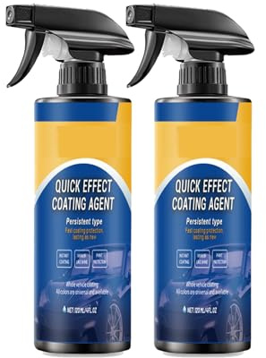 Qosigote Quick Effect Coating Agent,Fortschrittliches Auto-Schnellbeschichtungsspray,Car Coating Spray, Repariert Kratzer und Abnutzungserscheinungen schnell (2 Stück)