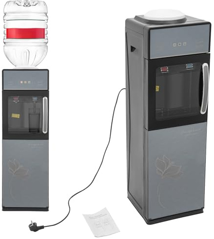 Wasserspender, 500W+90W Wasser Spender mit Heiz- und Kühlfunktionen, 5L+2L Kühler & Wasserspender für Trinkwasser, 3 Funktionen Trinkwasserspender für Hause Büro Wohnzimmer, 30.5 * 31 * 96cm