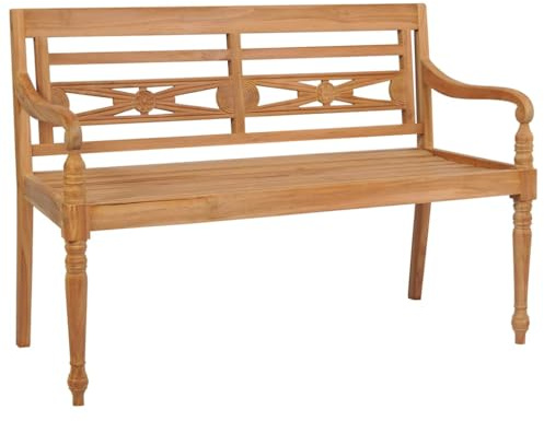 vidaXL Bataviabänk 120 cm teak