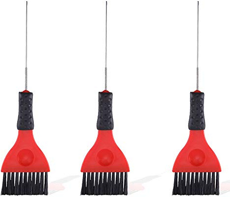 Set di 2 pennelli per colorare i capelli, applicatore con ago in acciaio inox, punta a coda di capelli, pennello per tintura dei capelli