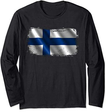 Finlandia Bandiera nazionale finlandese Maglia a Manica