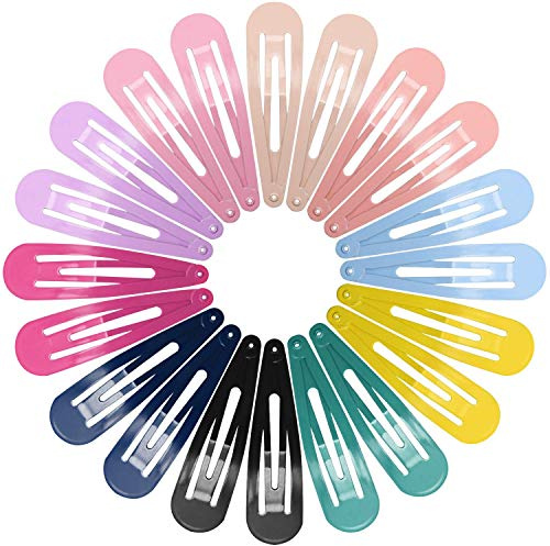 Funtopia 40 Stück große Haarspangen mit Druckknopf, 7,1 cm lang, rutschfeste Metall-Haarspangen für Frauen und Mädchen