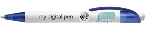 moby.cards NFC-Kugelschreiber zum verbinden mit deinen digitalen Notizen oder deiner digitalen Visitenkarte.