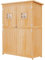 Outsunny Casetta da Giardino in Legno di Abete con Porta Doppia, Capanno Attrezzi con Mensole e Finestre, 127.5x50x164cm