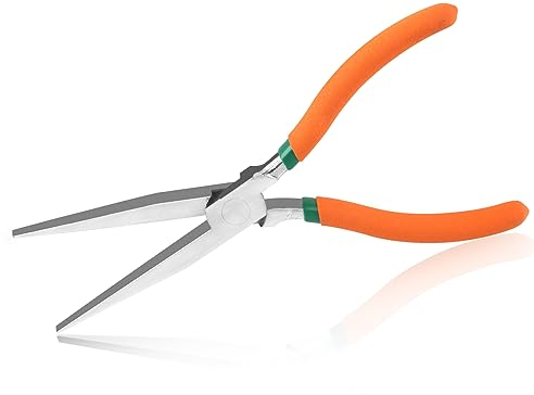 SPEEDWOX Long Flat Nose Pliers 7.5 Duckbill Pliers Mini Flat Nose Pliers Extra Long Flat Nose Pliers Flat Long Nose Pliers Smooth Jaw for Jewelry Making and Hard to Reach Narrow Spaces