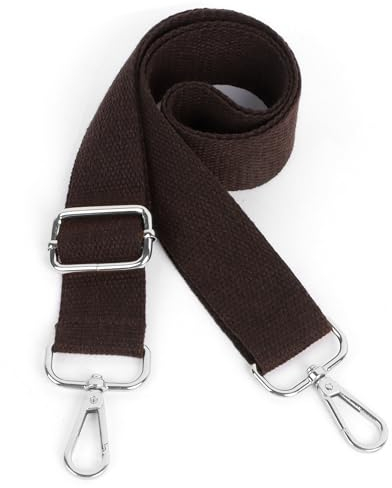 Moorle Breite Umhängetaschen Strap, Schultergurt für Taschen Verstellbarer, Schultergurt Taschengurt Braun 3.8cm Breit, Canvas Handtasche Taschenriemen, Taschengurte zum Wechseln