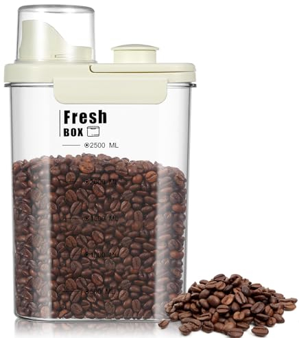 QEOSSKGI Contenedores herméticos de almacenamiento de alimentos secos, contenedor de almacenamiento de arroz de 6 libras, dispensador de cereales con boquilla vertible, dispensador de plástico sin BPA