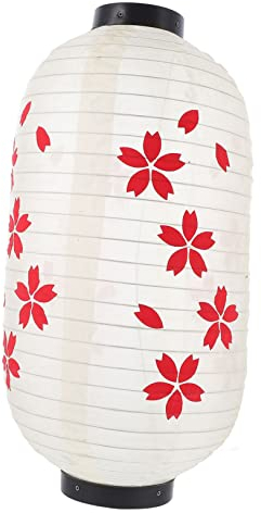 Housoutil Silk Cloth Lantern Handheld Paper Decor Japanese Style Outdoor Hanging Lantern Cherry Blossom Decor
