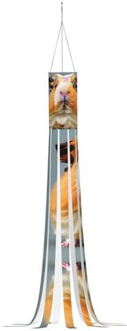 Windsack mit Meerschweinchen-Druck, Halloween-Serie, Geister-Thema, hängende Outdoor-Dekorationen, 150 cm