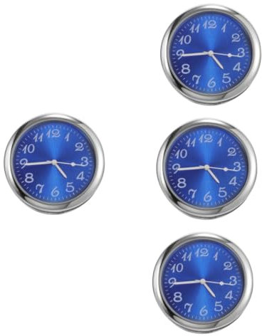 PartyKindom 4stücke Car Clock Mini Uhr Für Auto Digitale Metalluhr Innenraumdekoration Installieren Kompakte Langlebig Und
