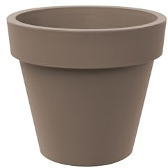 Tera - Macetero Grande de Resina estándar One, para Exterior e Interior, técnica rotacional, macetas para Plantas y árboles, Resistente a los Rayos UV, Resistente a Las heladas, (Cappuccino, 100 cm)