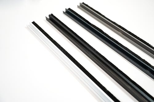 steda Winddichtprofile (250cm) Bürstendichtung für Glasschiebewände, Zugluft Stopper, Abdichtungsprofile in 8 & 10 mm Stärke (4, 10mm Anthrazit)