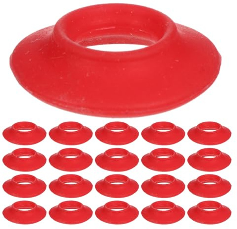 OUNONA Lot de 35 Joints D’Étanchéité Rouges en Plastique Réutilisable pour Bouteilles de Bière et Boissons Maison Joints de Rechange Flexibles Anti-Fuites Adaptés aux Bouchons à