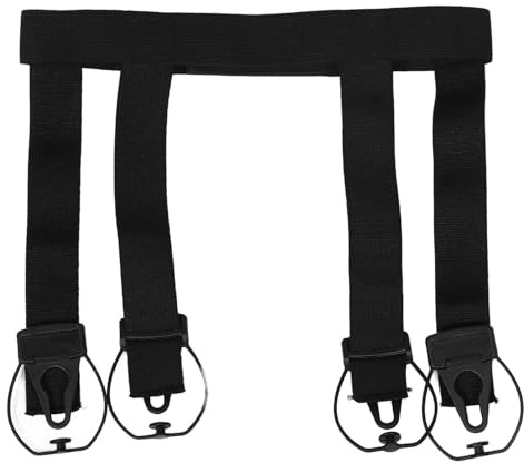 Ciieeo Ligas de Hockey sobre Hielo: Cinturón de Soporte para Calcetines para Jóvenes con Cuatro Correas Elásticas Y Clips de Seguridad - Liga Deportiva Ajustable para Práctica de Rugby Y Fútbol