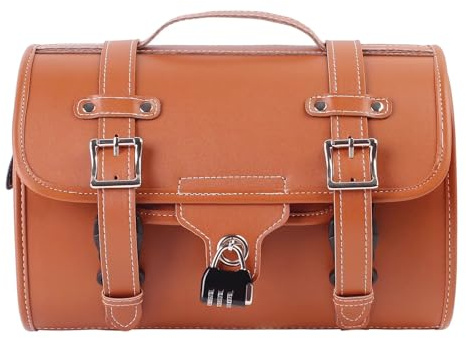 Viaje Moto Bolsa Trasera Bolsas Universales Marrones Gran Capacidad Para Motocicleta Impermeables Herramientas Laterales Equipaje Viaje Trasero Asiento Bolsa Equipaje Moto(Brown)