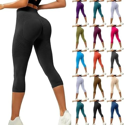 Leggins Anticeluliticos Mujer 3D Pantalones Piratas Leggins Anticelulitis | Compresión, Celulitis Push Up, Redefine Tu Silueta Sin Esfuerzo Pantalones