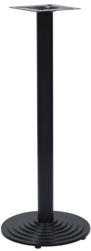 QJBSAVVA Estructura de mesa de bistró negro Ø43 x 107 cm de hierro fundido, patas estables de mesa en diseño industrial para mesas altas y cafés, robusta estructura de columnas para gastronomía y