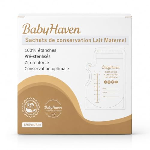 Bolsas de Conservación de Leche Materna de 120 PCS, Bolsa de Almacenamiento de Leche Materna de 250ml con Pico Verter