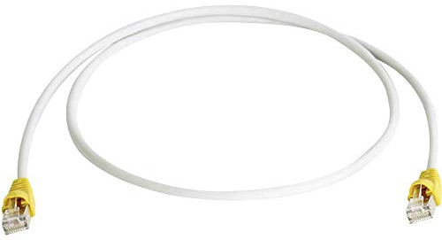 Telegärtner Patch cable S-FTP Cat.7, 1,0 m, cable boot yellow, LSZH grey, Cross-Over