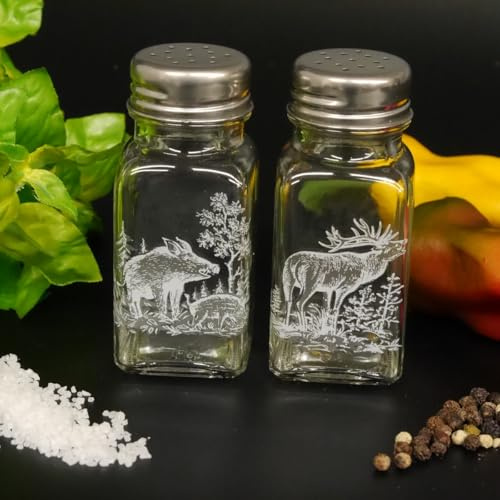 Salt- och pepparströare, set med jaktmotiv