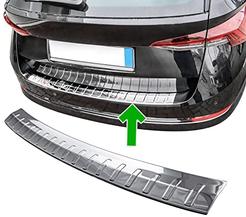 Paraurti Posteriore per Skoda Octavia IV 4 Kombi | Dal 2020+ Acciaio Inox Cromato Protezione per Bordo del Bagagliaio Di Carico