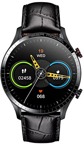 Hoaiyo Smartklocka för män kvinnor, 1.5 AMOLED Smartwatch med svar/ringa samtal, IP68 vattentät hjärtfrekvens sömnskärm 100 sportlägen fitnessklocka kompatibel Android iOS (23-ZBK, 1.3)