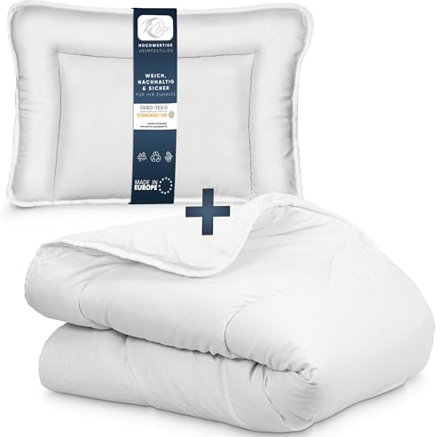 Moon - Set di biancheria da letto per neonati – coperta e cuscino trapuntati – circa 100 x 135 + 40 x 60 cm in 100% poliestere