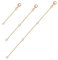 ALEXCRAFT Extensión de cadena de 3 piezas de oro y plata, chapado en oro de 14 quilates, cadena de extensión, cadena de extensión para mujer y hombre, 123/246 pulgadas, 1