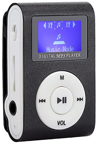 Coran Lecteur Mp3 128 Go Musique Mini Mp3 6 × 6 × 5 Écran LCD 0,8 Pouces Mini Lecteur de Musique Mp3 Clip en Métal Support Mp3 Carte Mémoire avec écouteurs 3,5 Mm