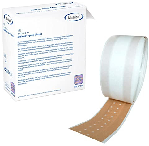 Pflaster Rolle 4cm x 5m Pflaster Box Wundpflaster Heftpflaster - Classic Hautfarben - Starke Klebekraft