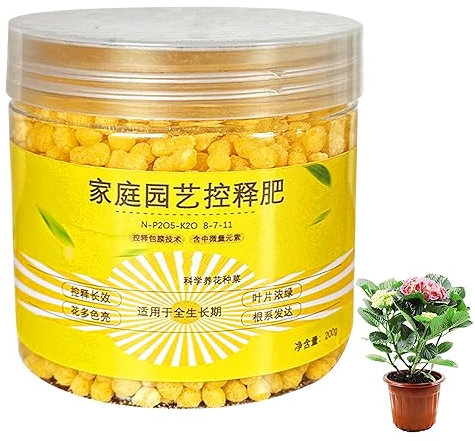 PRIMUZ Pellets de Fertilizantes de liberación Lenta - Liberación controlada de Fertilizante granular de 120 días - Alimento nutritivo para Plantas, Fertilizante de Flores