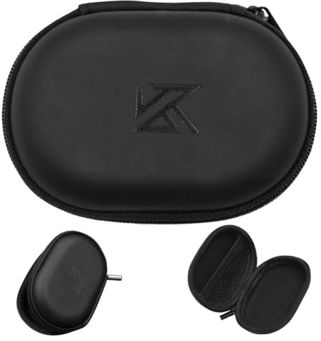 AZURAOKEY Funda rígida de poliuretano para auriculares, funda protectora universal para auriculares BA10 AS10 ES4 KZ CAA Huawei, funda circular para auriculares con cable, 1 paquete
