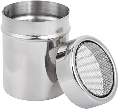 WPKD BLUEIY Coctelera para Condimentos, Tarro para Condimentos, Tapas de Estructura de Malla Fina de Acero Inoxidable, Ollas para Especias para Cocina, Barbacoa, Harina de Cacao, Tamiz de café