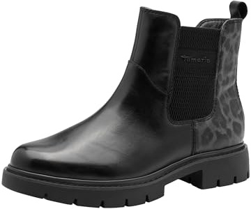 TAMARIS Comfort Chelsea damstövlar, svart comb, 37 EU, Svart kam, 37 EU