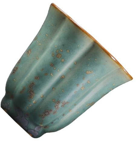 PRETYZOOM Taza de Té Estilo Kung Fu Fácil de Limpiar y Forma Redonda de Cerámica Verde de 70ml para Infusiones Diseño Delicado y Segura para Uso Diario