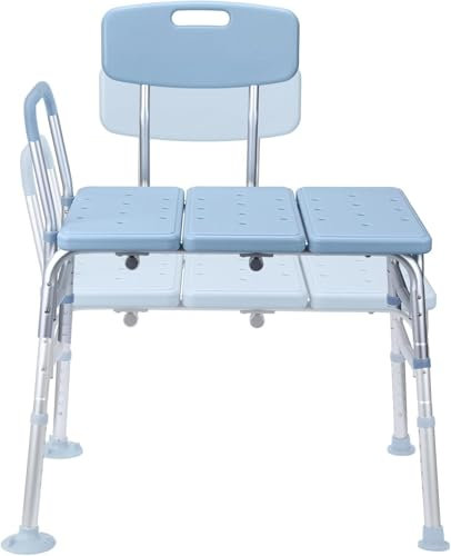 FIVMEN Sedia per vasca da bagno per anziani e doccia, supporto per doccia regolabile in altezza, con schienale e braccioli, per vasca da bagno per adulti