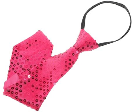 IMIKEYA Party-Krawatte partyzubehör glitzernde Krawatten für Männer Glitzer-Krawatte funkelnde Krawatte Pailletten Rosy