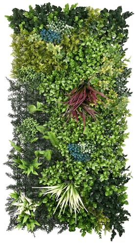 Artificial Plant Flower Living Wall Panels Realistic Indoor/Outdoor Garden 50CMX100CM Home, Office, Cafe,Shop, Salon, Wedding (Lushspire)
